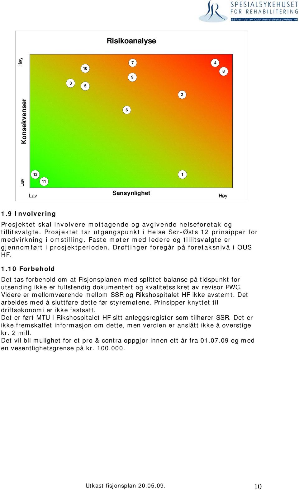 Drøftinger foregår på foretaksnivå i OUS HF. 1.