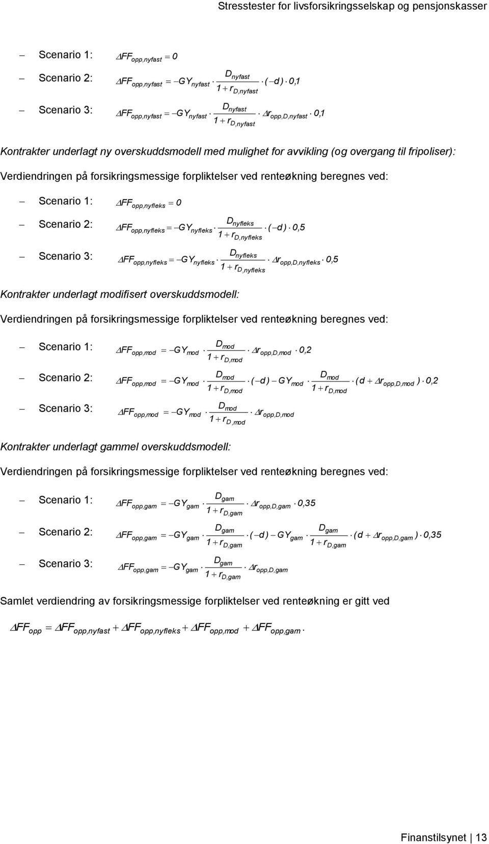 Dnyfleks FFopp,nyfleks GYnyfleks ( d ) 0, 5 1 r D,nyfleks Scenario 3: Dnyfleks FFopp,nyfleks GYnyfleks ropp,d, nyfleks 0, 5 1 r D,nyfleks Kontrakter underlagt modifisert overskuddsmodell: