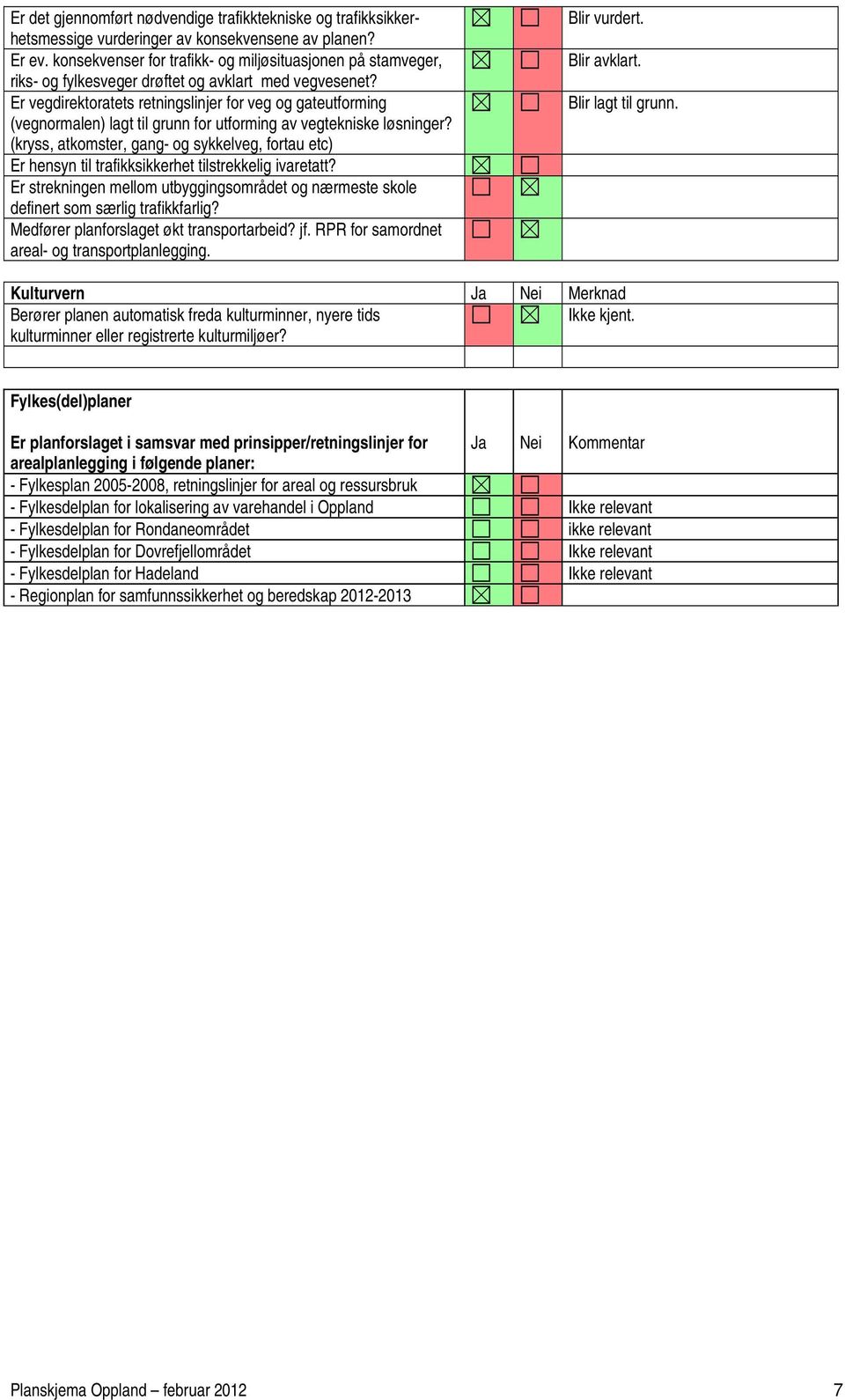 Er vegdirektoratets retningslinjer for veg og gateutforming (vegnormalen) lagt til grunn for utforming av vegtekniske løsninger?