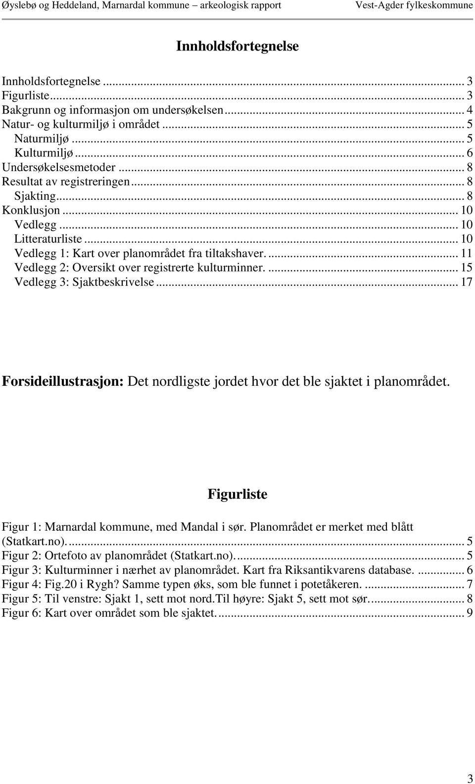 ... 11 Vedlegg 2: Oversikt over registrerte kulturminner.... 15 Vedlegg 3: Sjaktbeskrivelse... 17 Forsideillustrasjon: Det nordligste jordet hvor det ble sjaktet i planområdet.