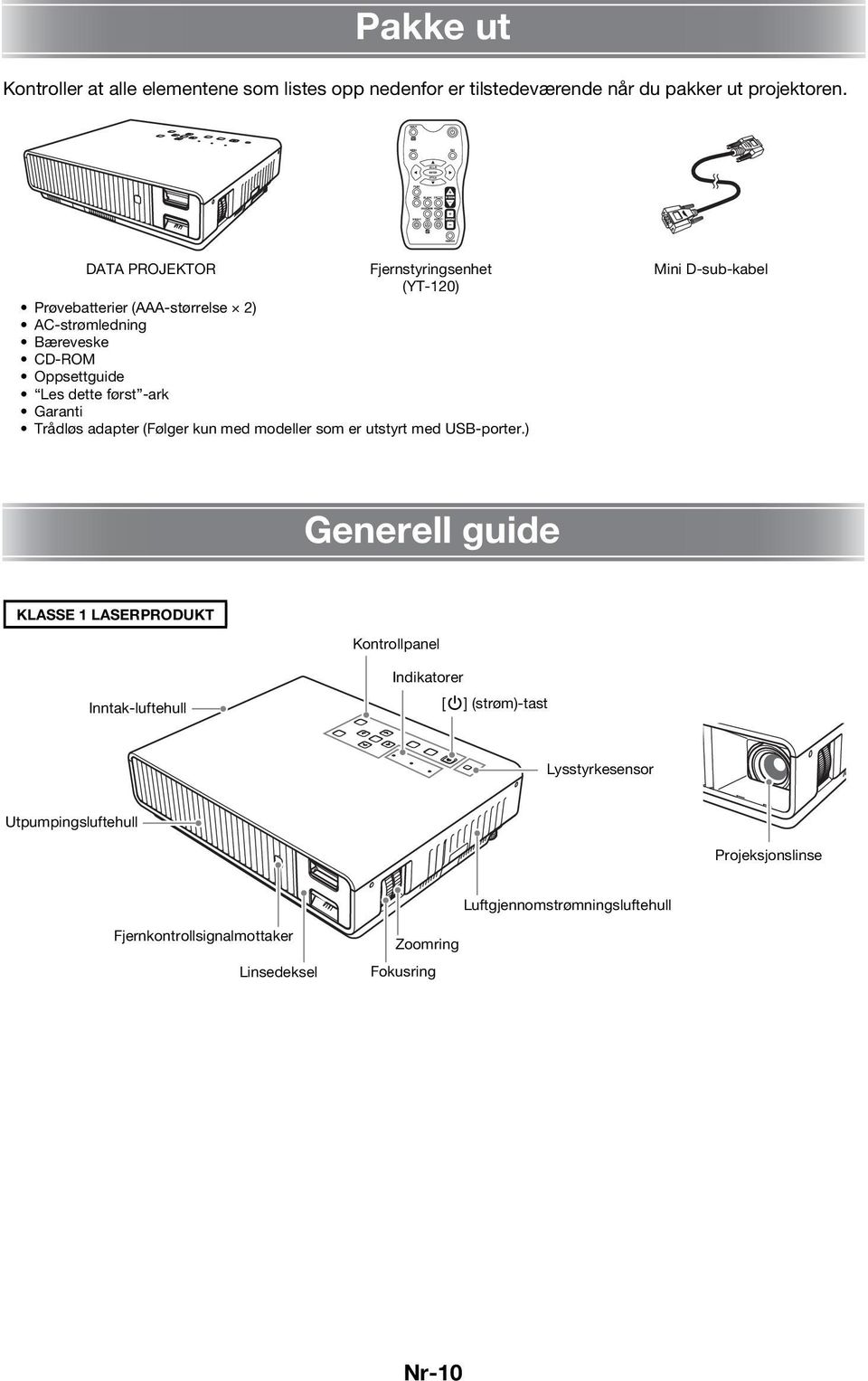 Garanti Trådløs adapter (Følger kun med modeller som er utstyrt med USB-porter.