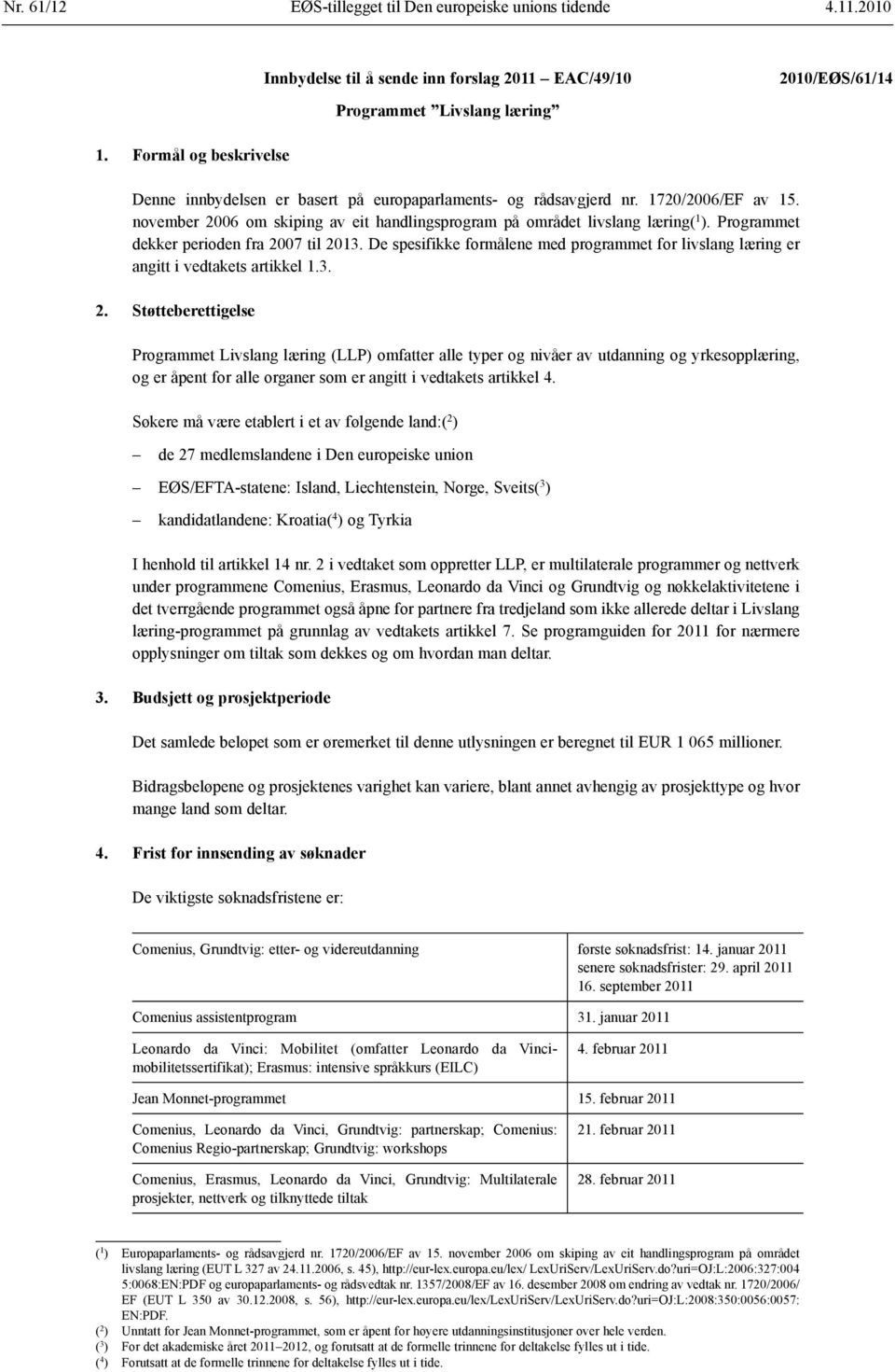 Programmet dekker perioden fra 20