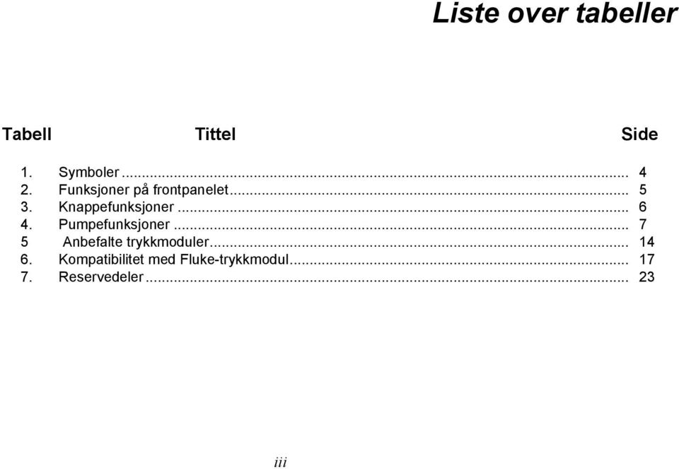 Pumpefunksjoner... 7 5 Anbefalte trykkmoduler... 14 6.