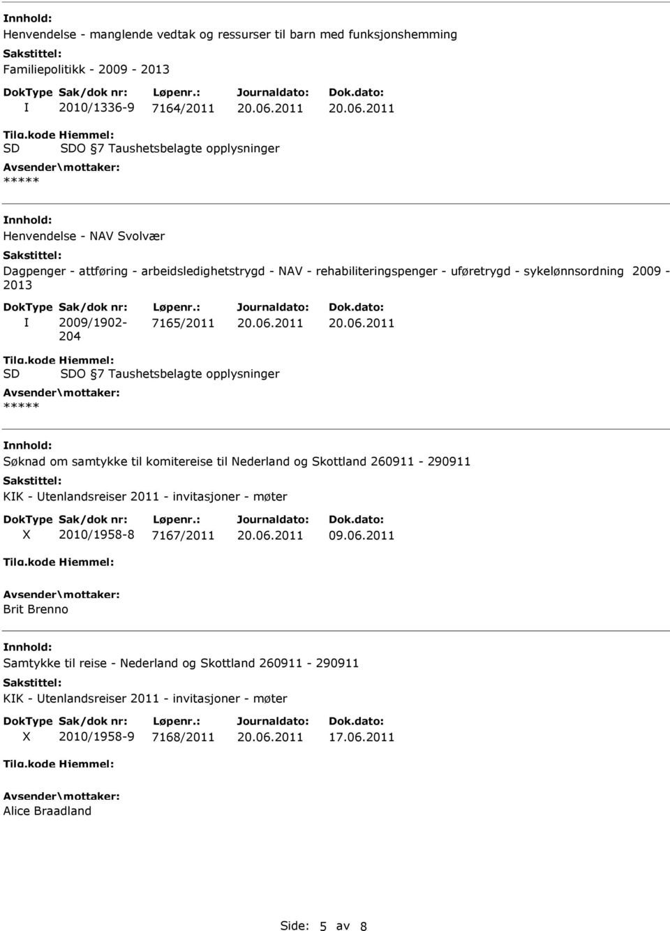 sykelønnsordning 2009-2013 2009/1902-204 7165/2011 Tilg.