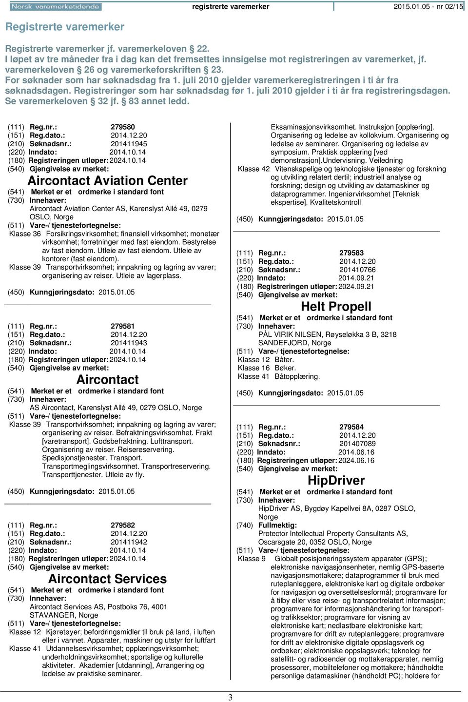 juli 2010 gjelder varemerkeregistreringen i ti år fra søknadsdagen. Registreringer som har søknadsdag før 1. juli 2010 gjelder i ti år fra registreringsdagen. Se varemerkeloven 32 jf. 83 annet ledd.