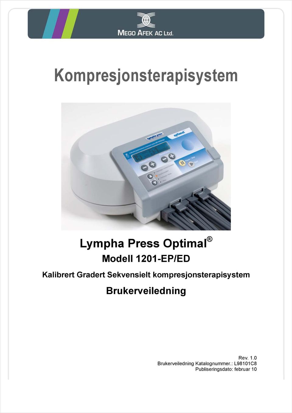 kompresjonsterapisystem Brukerveiledning Rev. 1.