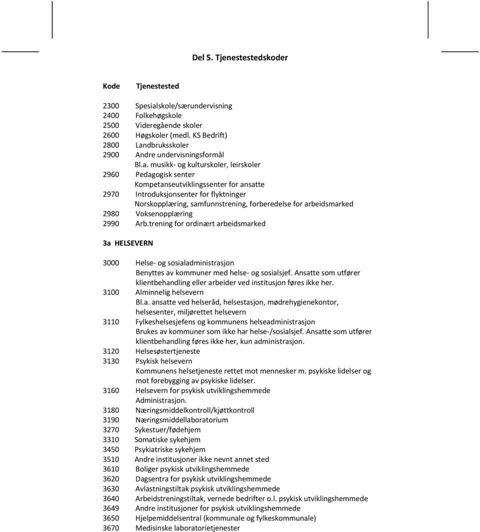 dbruksskoler 2900 Andre undervisningsformål Bl.a.