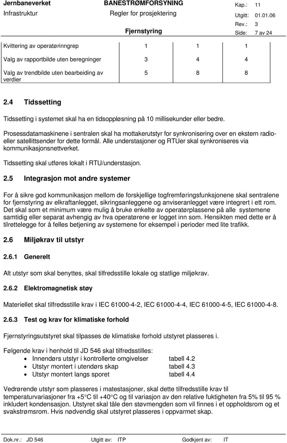 Prosessdatamaskinene i sentralen skal ha mottakerutstyr for synkronisering over en ekstern radioeller satellittsender for dette formål.