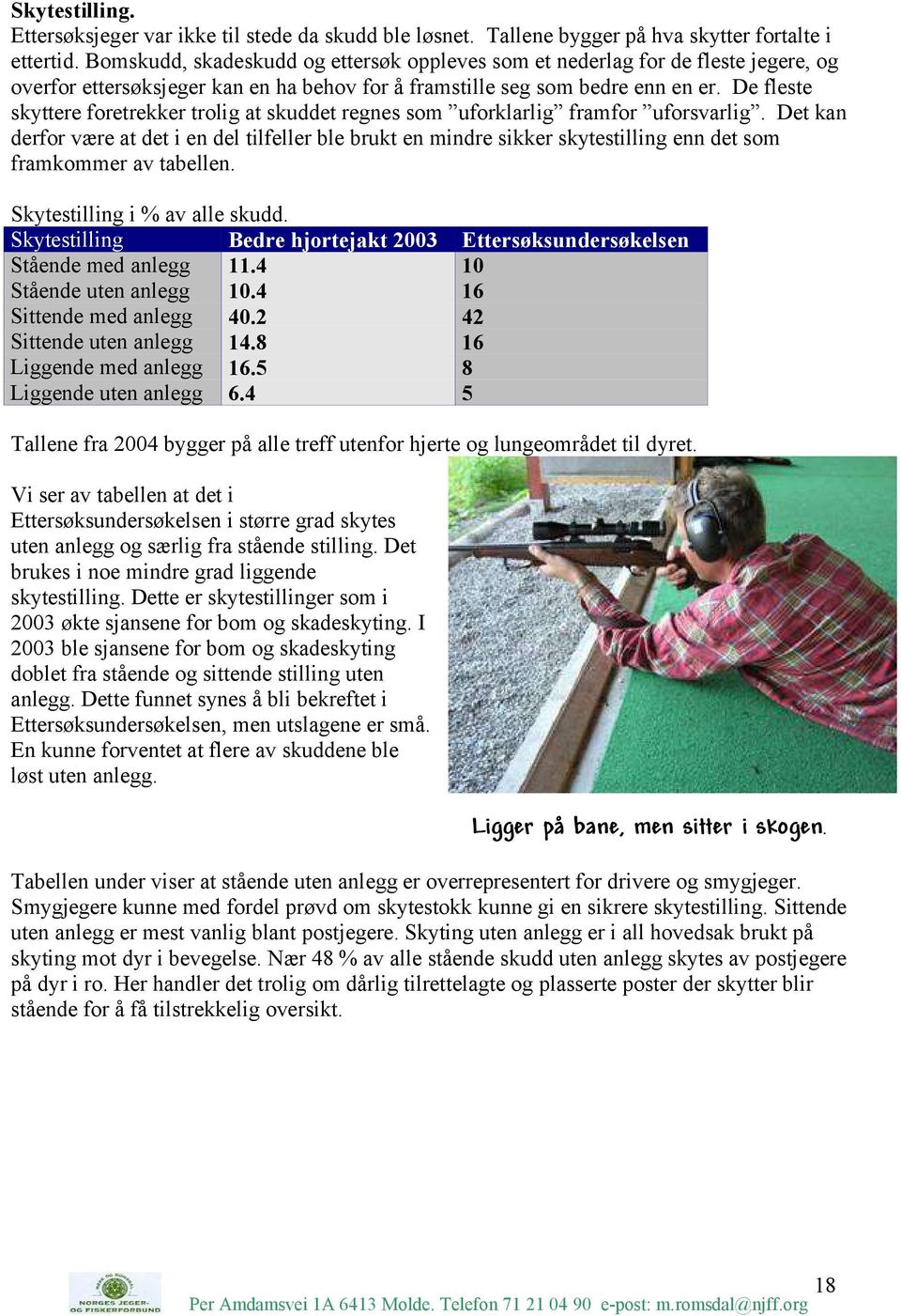 De fleste skyttere foretrekker trolig at skuddet regnes som uforklarlig framfor uforsvarlig.