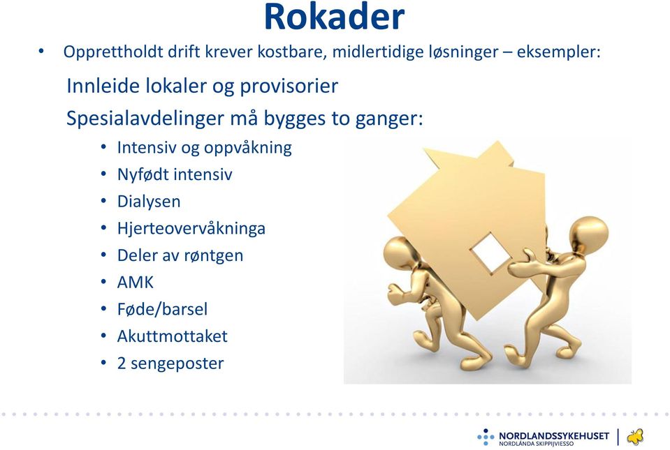 bygges to ganger: Intensiv og oppvåkning Nyfødt intensiv Dialysen