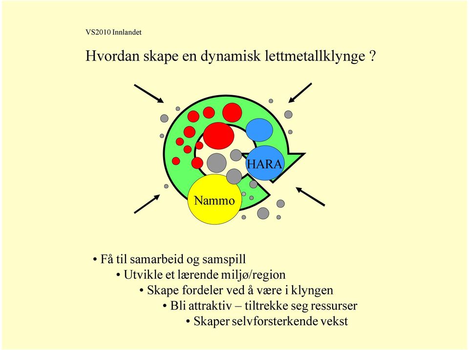 HARA Nammo Få til samarbeid og samspill Utvikle et lærende