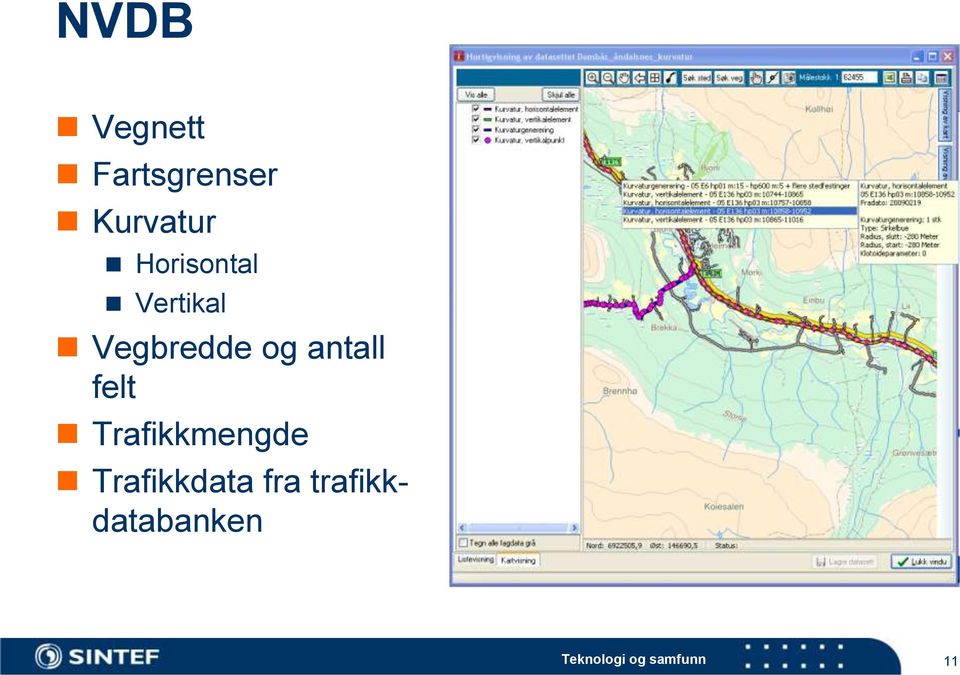 antall felt Trafikkmengde Trafikkdata