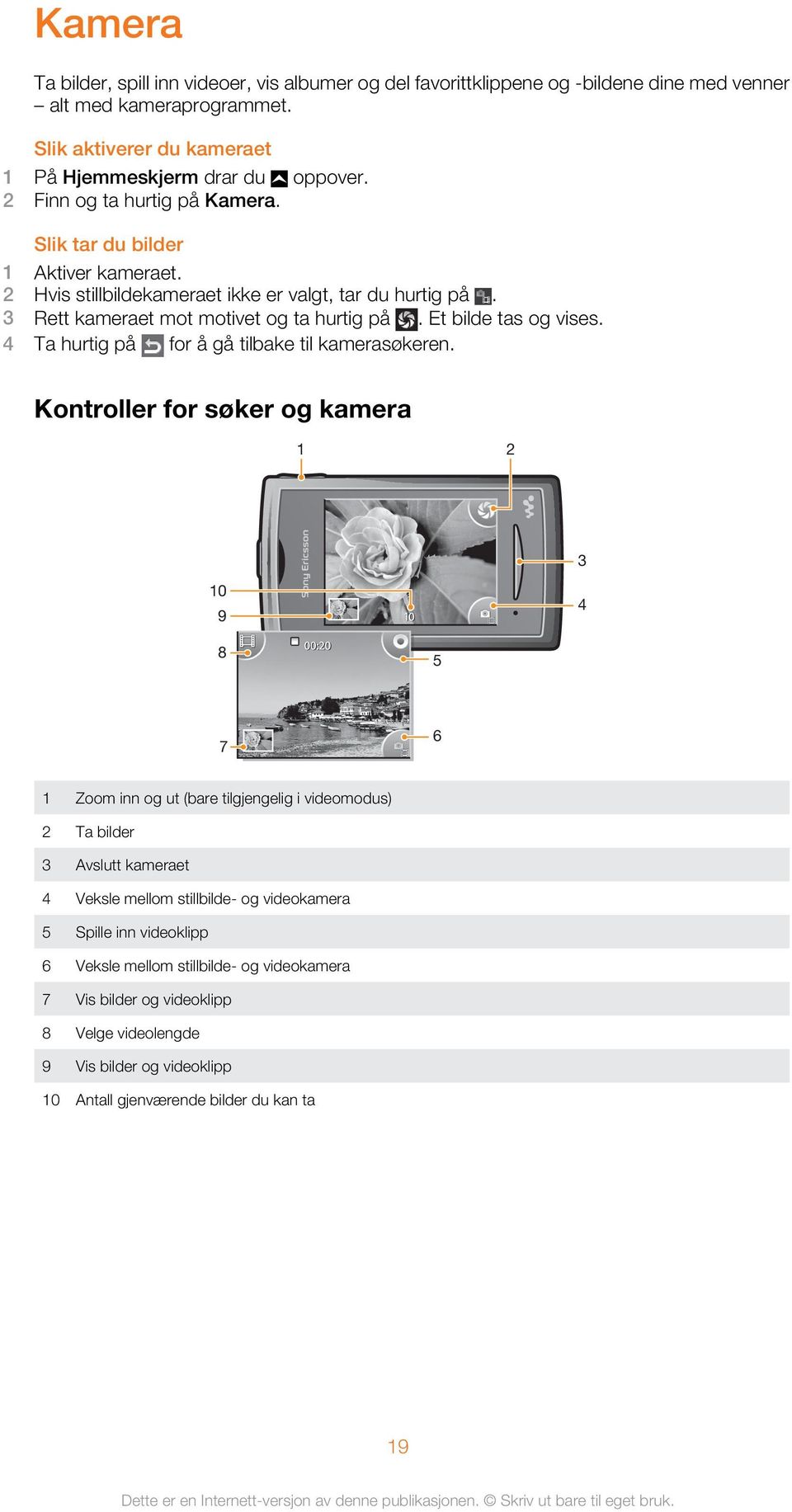 4 Ta hurtig på for å gå tilbake til kamerasøkeren.