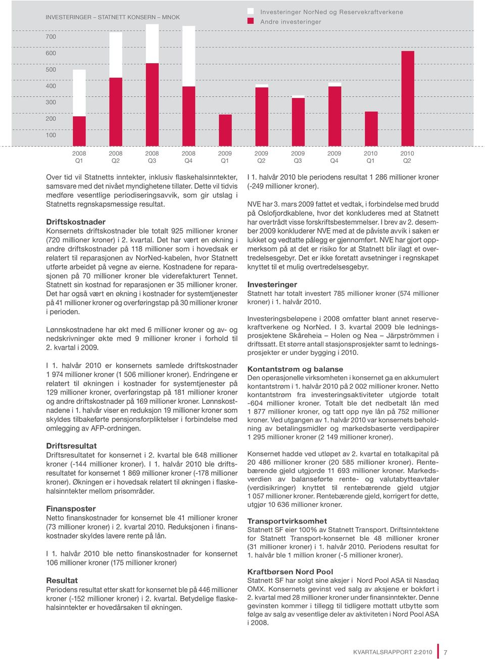 Dette vil tidvis medføre vesentlige periodiseringsavvik, som gir utslag i Statnetts regnskapsmessige resultat.