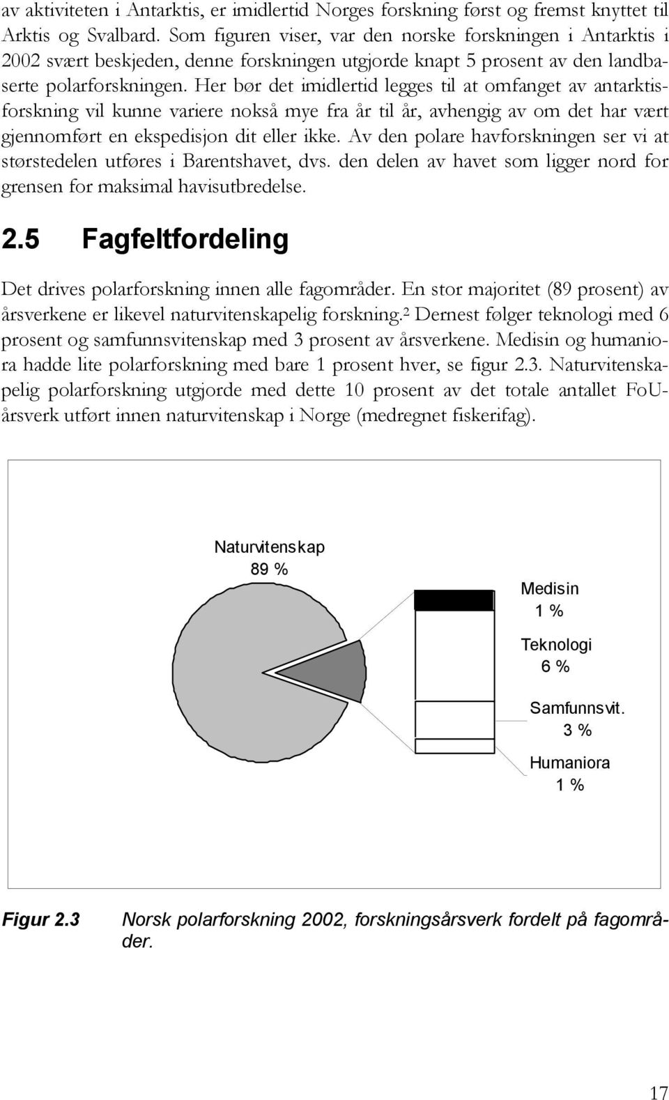 Her bør det imidlertid legges til at omfanget av antarktisforskning vil kunne variere nokså mye fra år til år, avhengig av om det har vært gjennomført en ekspedisjon dit eller ikke.