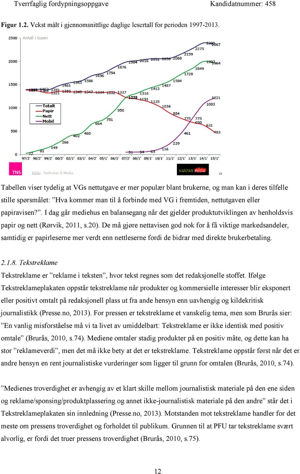 . I dag går mediehus en balansegang når det gjelder produktutviklingen av henholdsvis papir og nett (Rørvik, 2011, s.20).