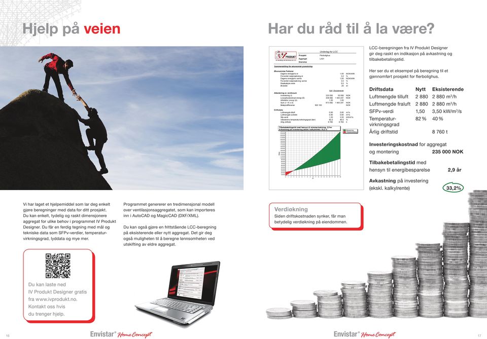 Underlag for LCC Prosjekt Flerbolighus Aggregat LA1 Størrelse Sammenstilling for økonomisk granskning Økonomiske Faktorer Dagens energipris el Forventet realprisøkning el Dagens energipris varme