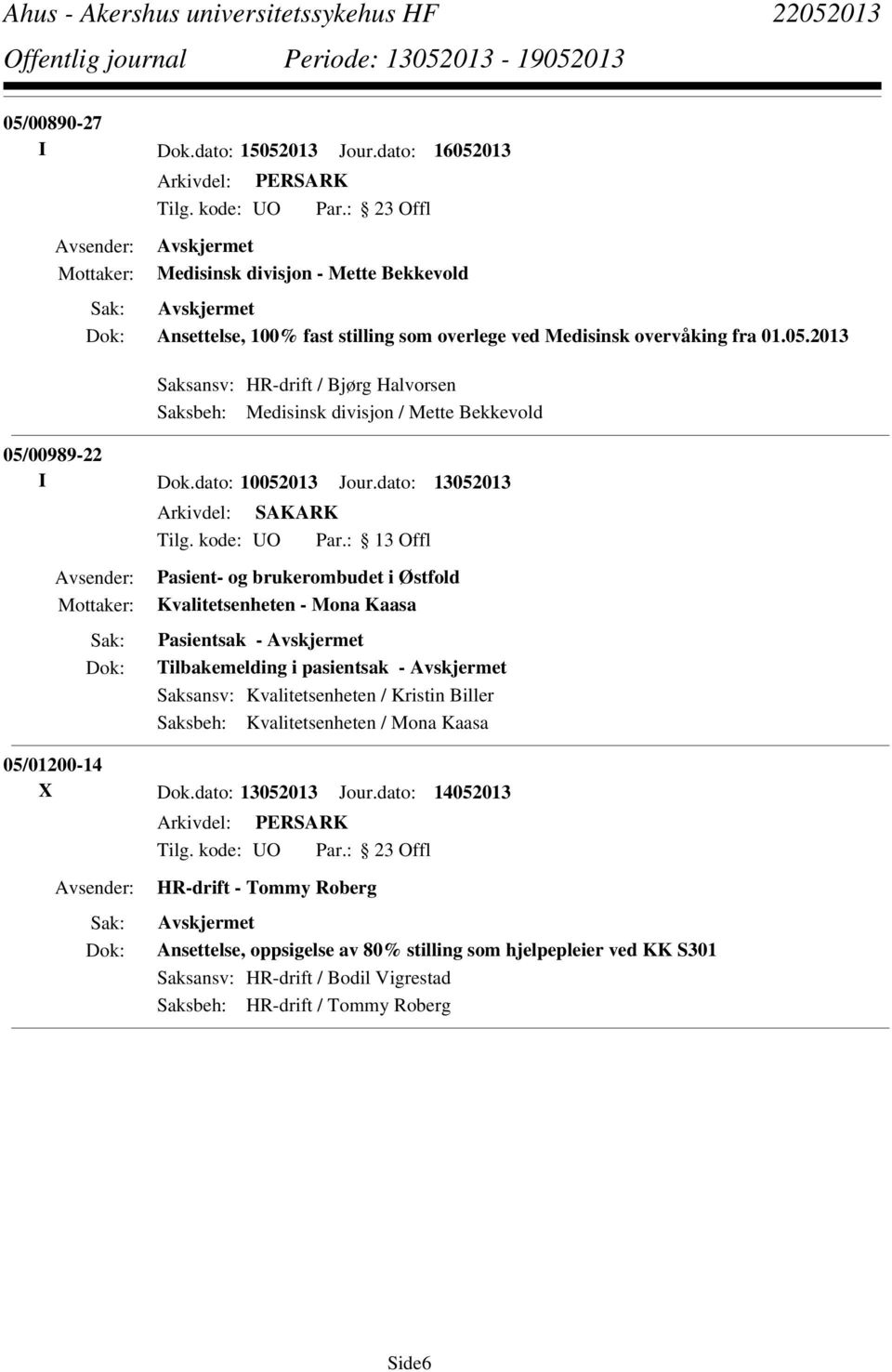 dato: 13052013 Pasient- og brukerombudet i Østfold Kvalitetsenheten - Mona Kaasa Pasientsak - Tilbakemelding i pasientsak - Saksansv: Kvalitetsenheten / Kristin Biller Saksbeh: