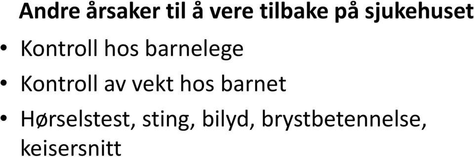 Kontroll av vekt hos barnet