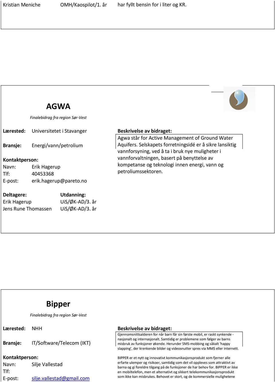 no Agwa står for Active Management of Ground Water Aquifers.