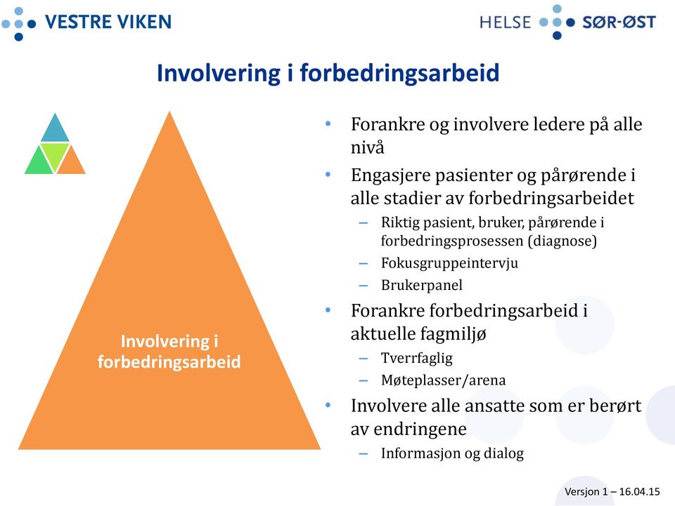 sprosessen (diagnose) Fokusgruppeintervju Brukerpanel Forankre i aktuelle fagmiljø