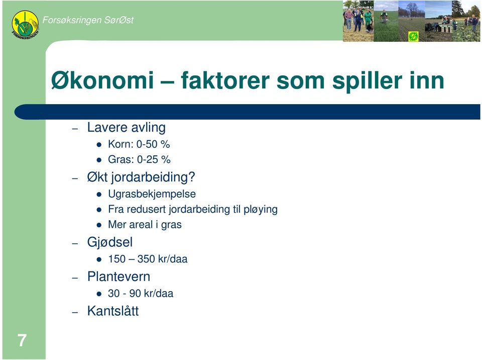 Ugrasbekjempelse Fra redusert jordarbeiding til pløying