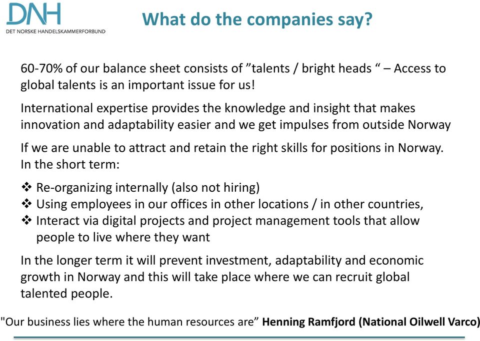 skills for positions in Norway.