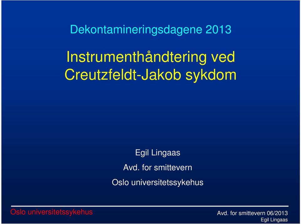 Instrumenthåndtering ved