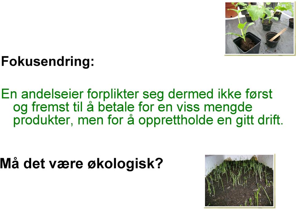 for en viss mengde produkter, men for å