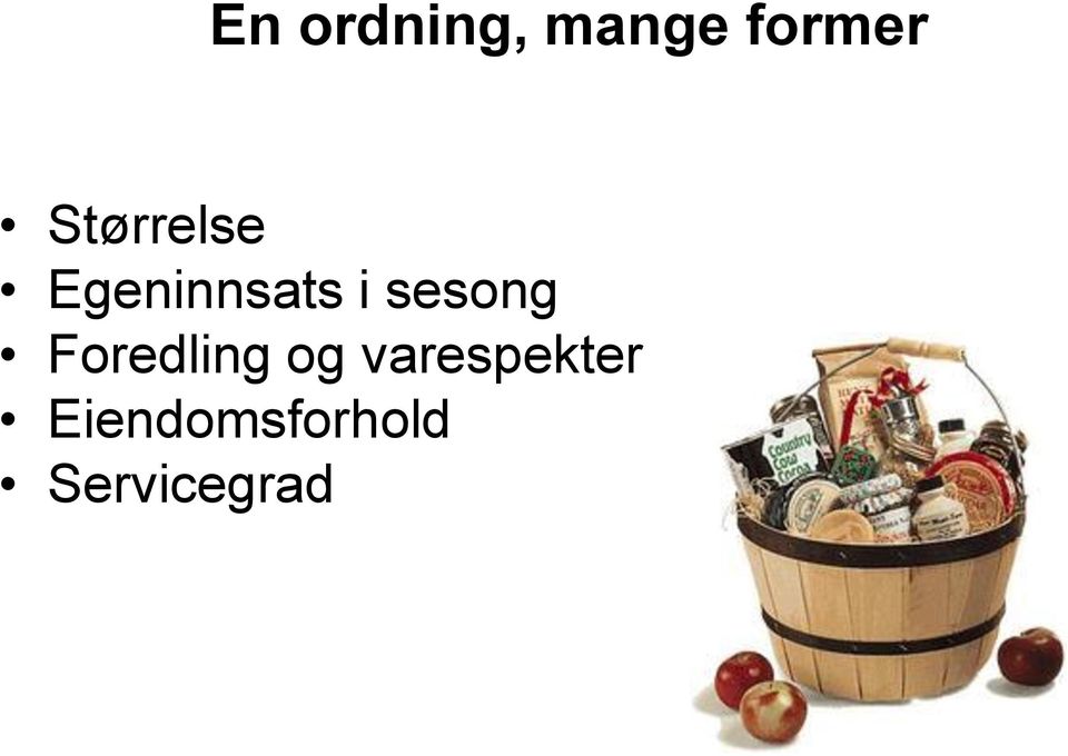 sesong Foredling og