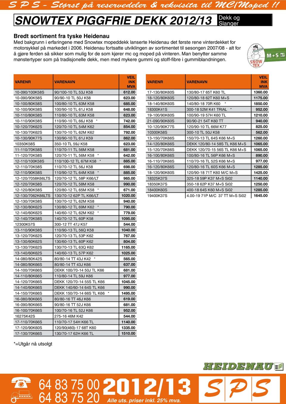 markedet i 2006. Heidenau fortsatte utviklingen av sortimentet til sesongen 2007/08 - alt for å gjøre ferden så sikker som mulig for de som kjører mc og moped på vinteren.