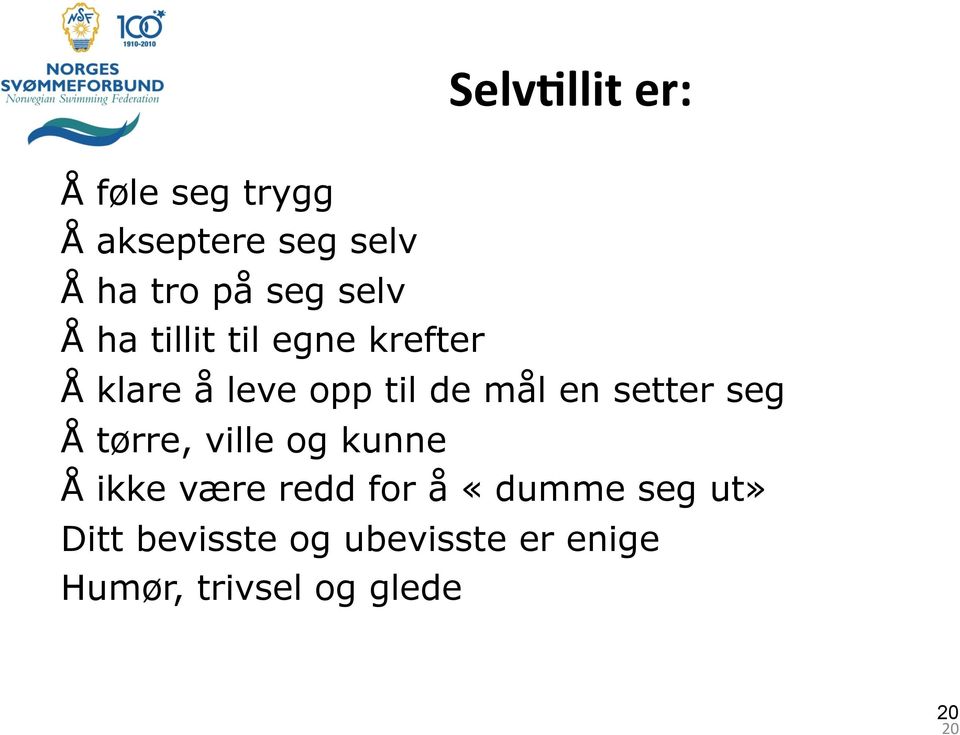 setter seg Å tørre, ville og kunne Å ikke være redd for å «dumme seg