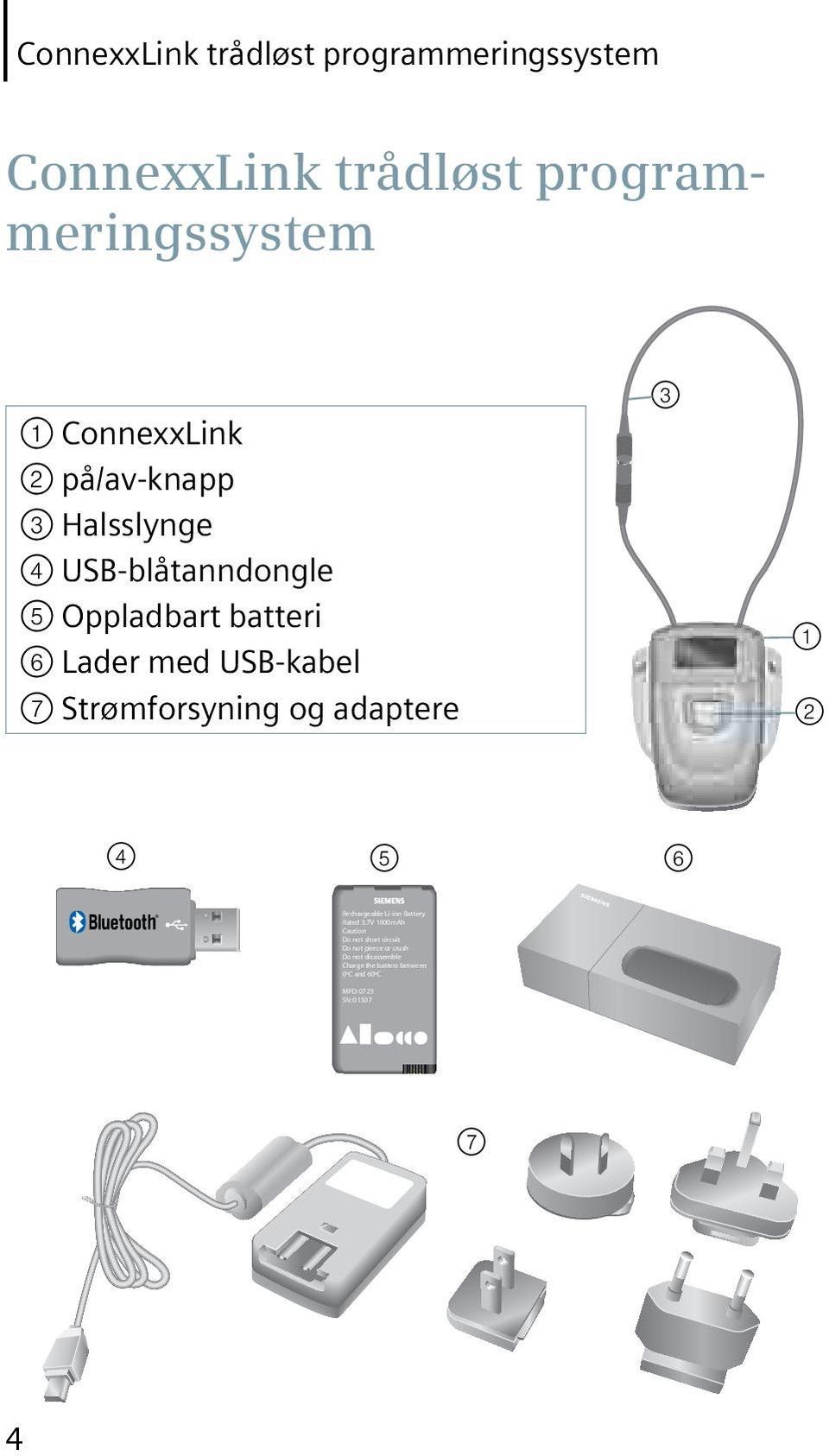 Strømforsyning og adaptere s Rechargeable Li-ion Battery Rated 3.