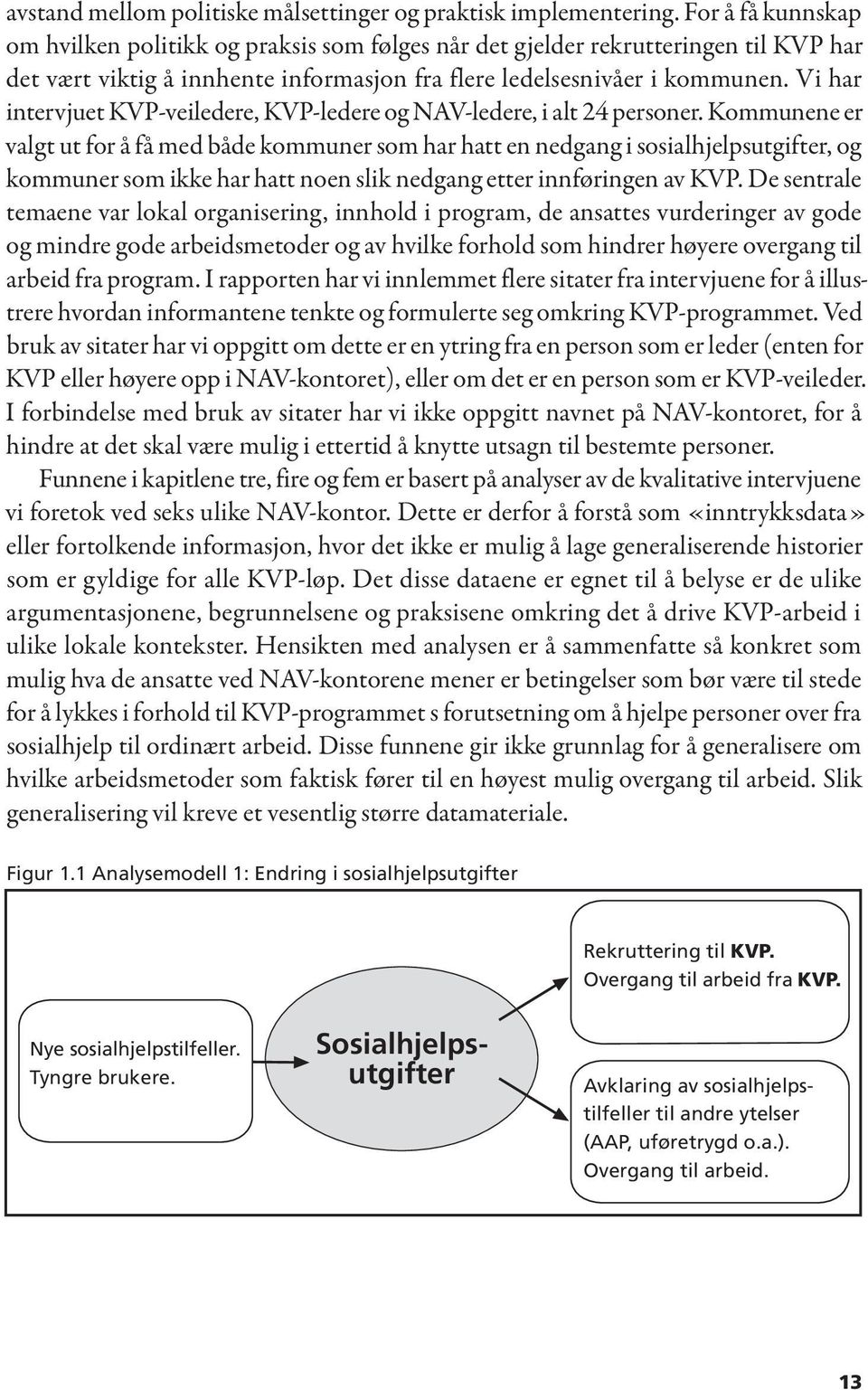 Vi har intervjuet KVP-veiledere, KVP-ledere og NAV-ledere, i alt 24 personer.