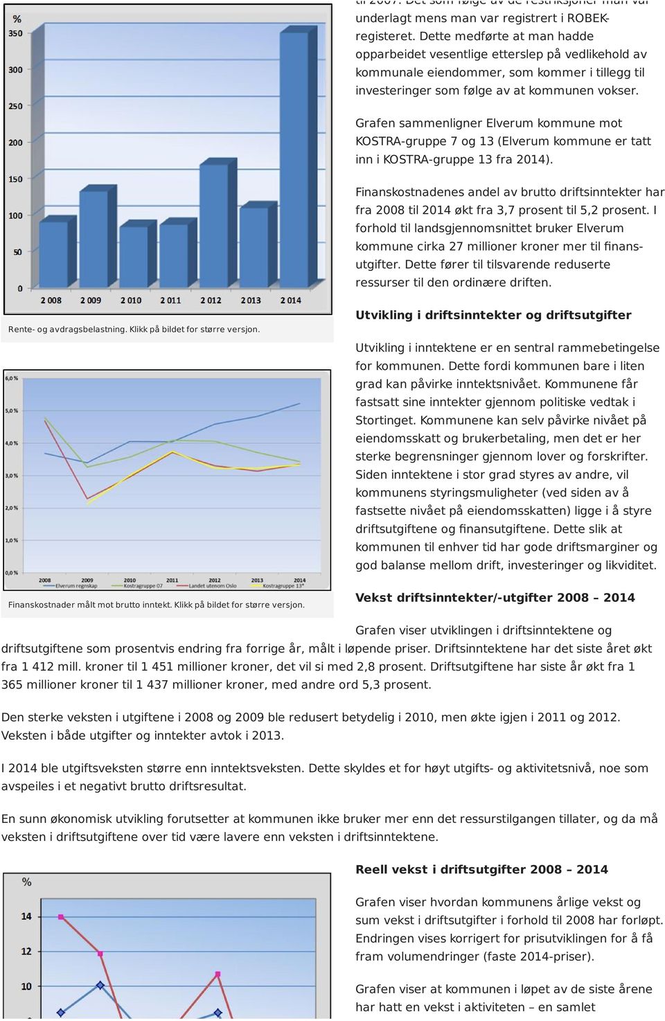 Grafen sammenligner Elverum kommune mot KOSTRA-gruppe 7 og 13 (Elverum kommune er tatt inn i KOSTRA-gruppe 13 fra 2014).