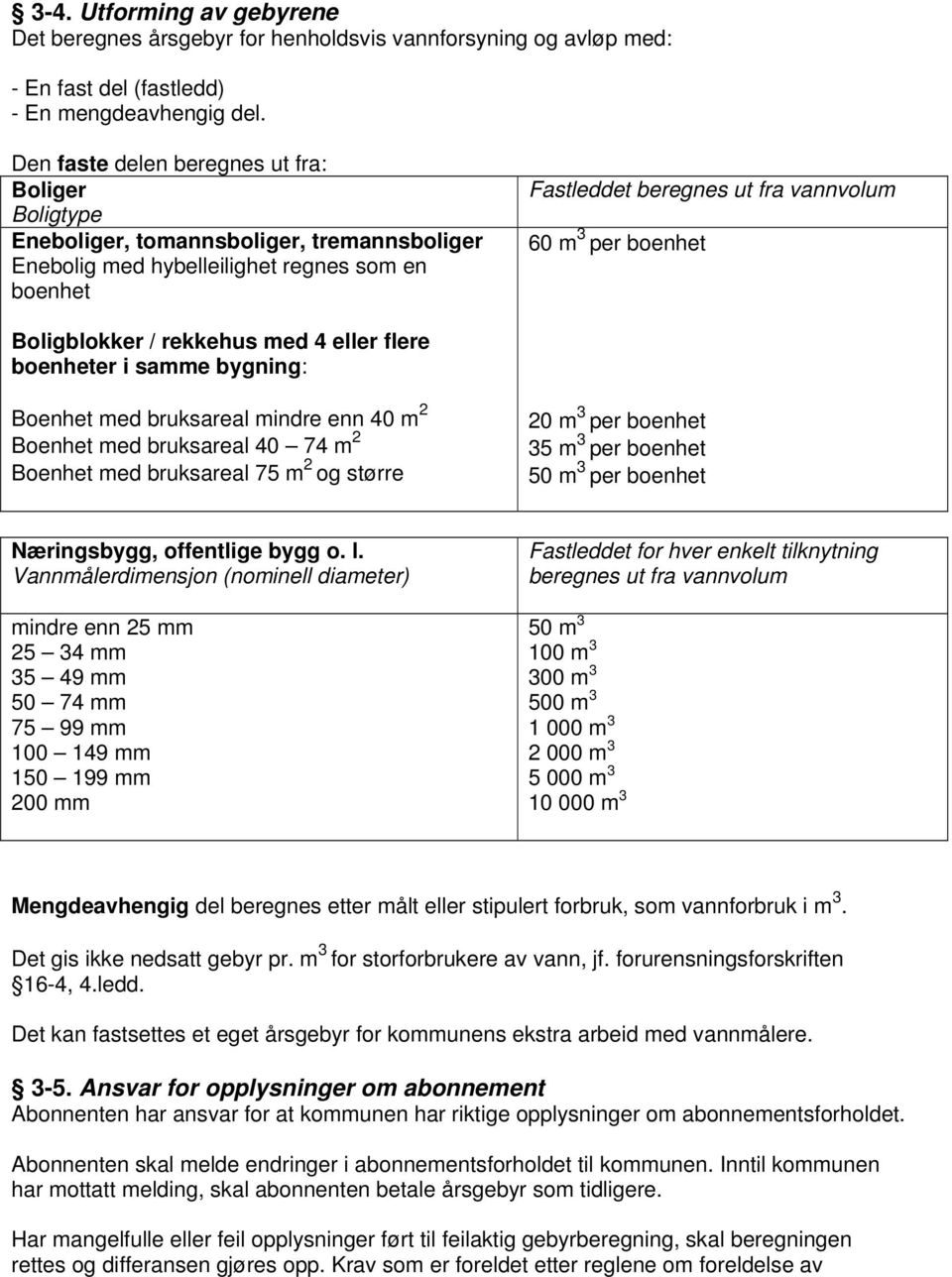 boenhet Boligblokker / rekkehus med 4 eller flere boenheter i samme bygning: Boenhet med bruksareal mindre enn 40 m 2 Boenhet med bruksareal 40 74 m 2 Boenhet med bruksareal 75 m 2 og større 20 m 3
