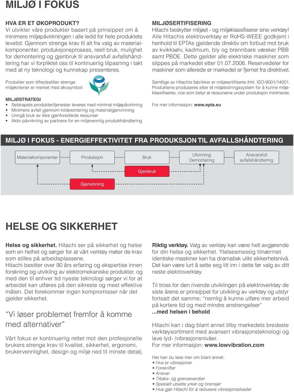 Gjennom strenge krav til alt fra valg av materialkomponenter, produksjonsprosess, reell bruk, mulighet for demontering og gjenbruk til ansvarsfull avfallshåndtering har vi forpliktet oss til