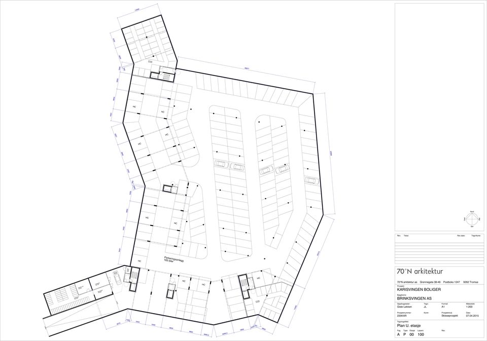 Verktøy HC Parkeringsanlegg 183 biler HC 18 er 140,5m2