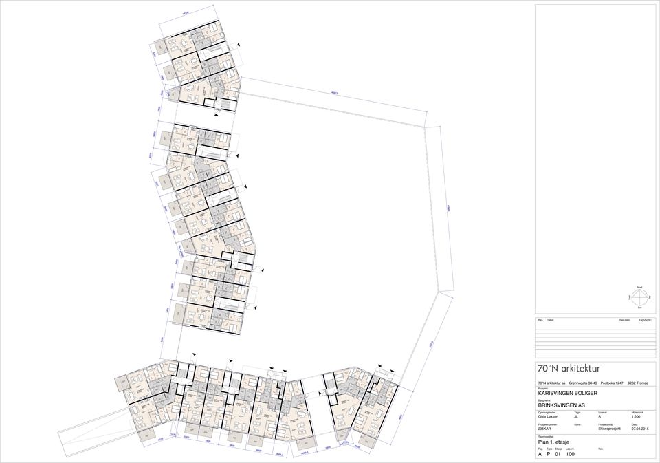 Leilighet 109 82,3m2 Leilighet 108 86,4m2 3 1 1,7m2 11,7m2 Leilighet 107 6 2 2 Leilighet 106 6 Leilighet 105 7 3 1 1,8m2 3 vf Leilighet 104 8