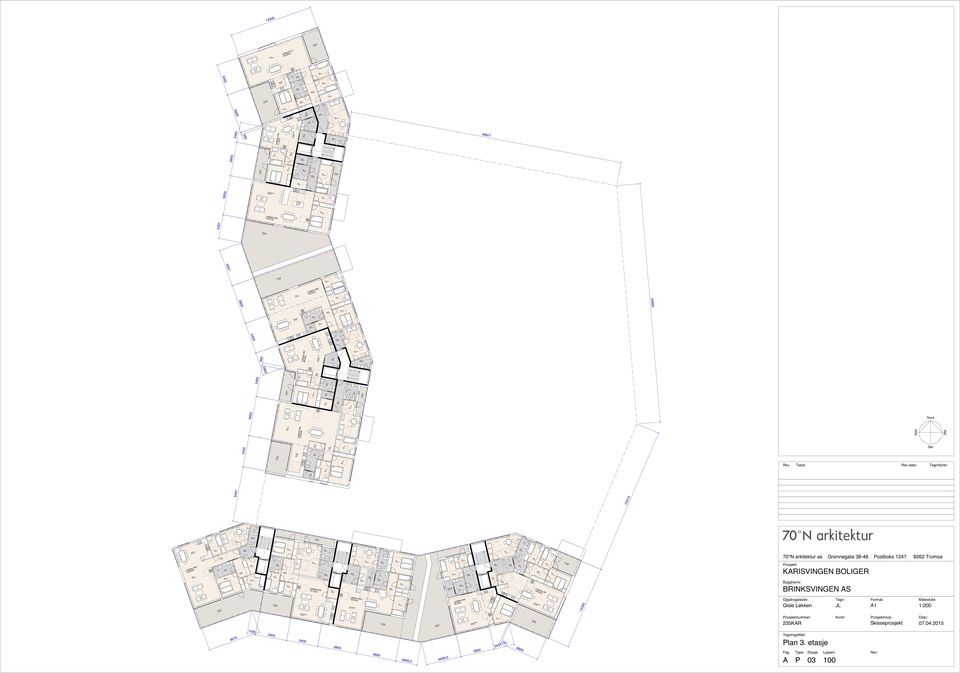 18,0m2 Tekst: dato: 2,1m2 20,1m2 Leilighet 305 140,6m2 3 7,8m2 3 1 1 1 5,9m2 21,0m2 Leilighet 304 12 4,4m2 Leilighet 303 13 51,7m2 1 6,8m2 1 10,3m2