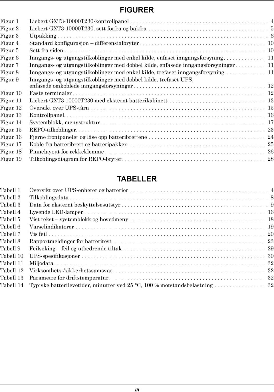 .................................................................. 10 Figur 6 Inngangs- og utgangstilkoblinger med enkel kilde, enfaset inngangsforsyning.