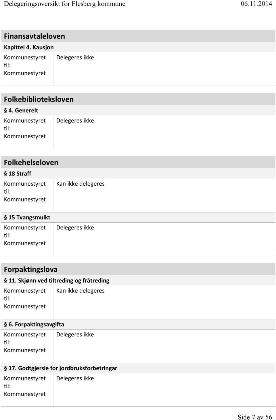 Forpaktingslova 11. Skjønn ved tiltreding og fråtreding 6.