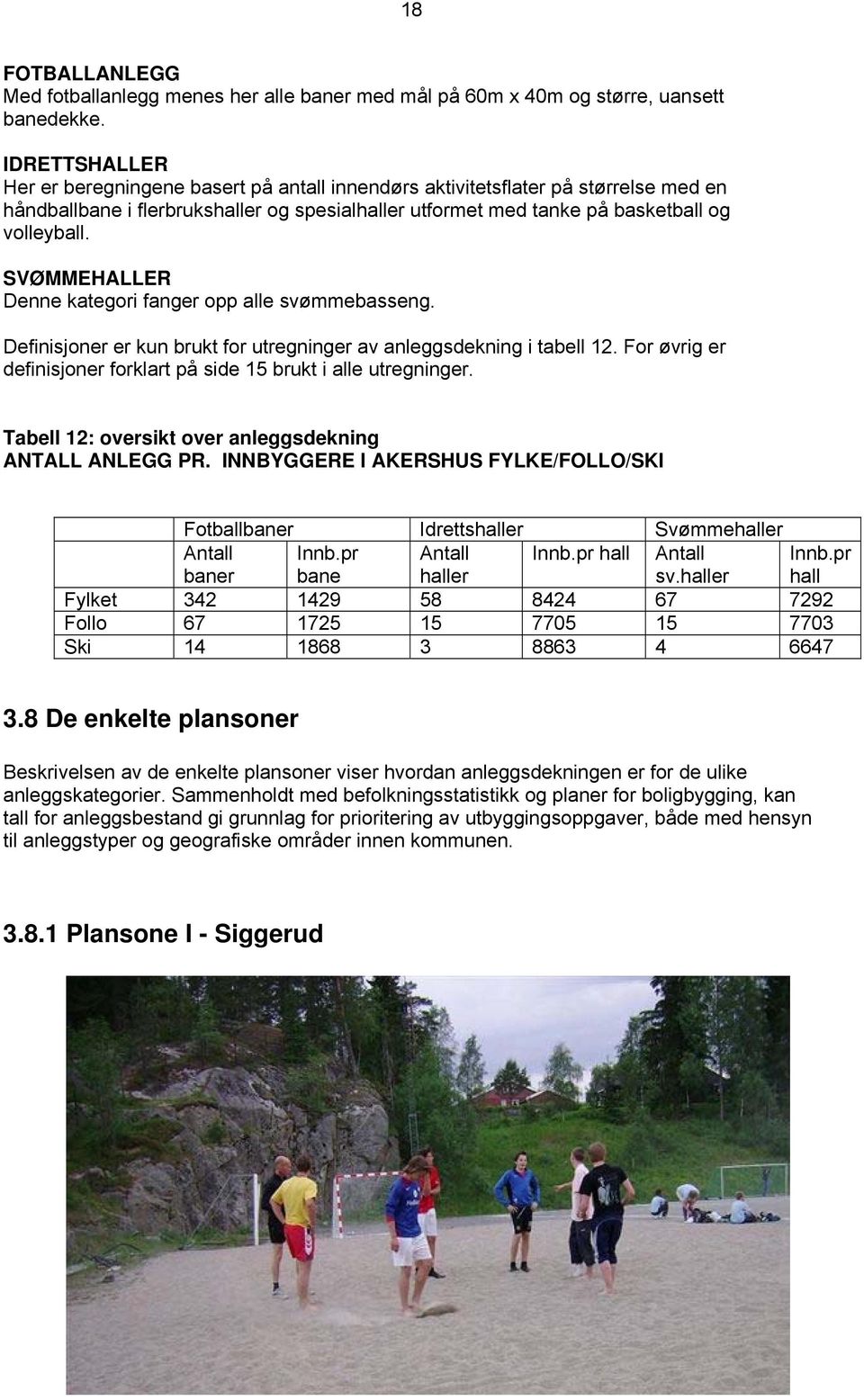 SVØMMEHALLER Denne kategori fanger opp alle svømmebasseng. Definisjoner er kun brukt for utregninger av anleggsdekning i tabell 12.