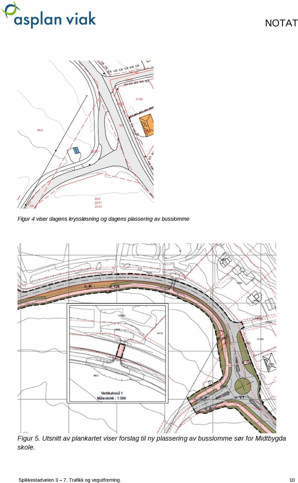 Utsnitt av plankartet viser forslag til ny plassering