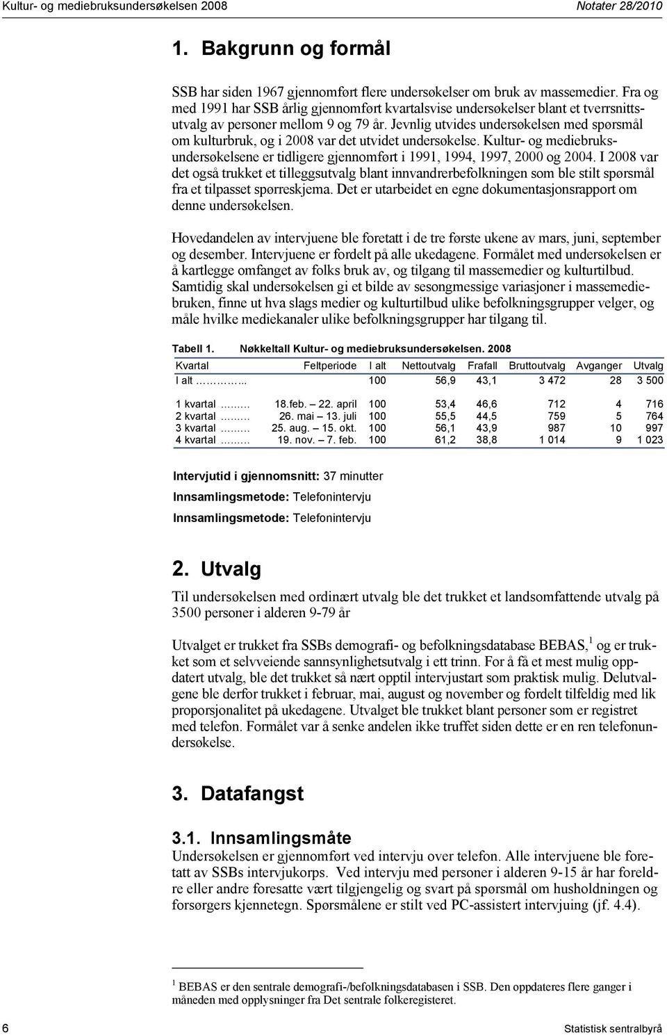 Jevnlig utvides undersøkelsen med spørsmål om kulturbruk, og i 2008 var det utvidet undersøkelse. Kultur- og mediebruksundersøkelsene er tidligere gjennomført i 1991, 1994, 1997, 2000 og 2004.