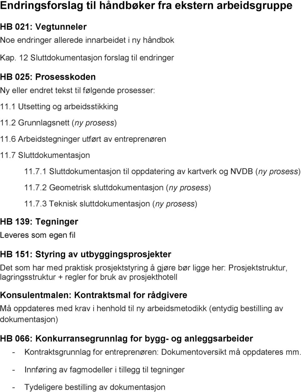 6 Arbeidstegninger utført av entreprenøren 11.7 