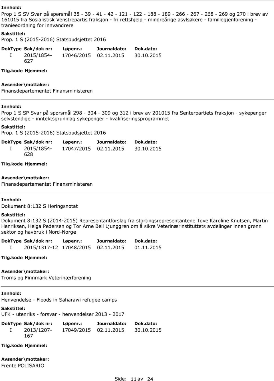 inntektsgrunnlag sykepenger - kvalifiseringsprogrammet 628 17047/2015 nnhold: Dokument 8:132 S Høringsnotat Dokument 8:132 S (2014-2015) Representantforslag fra stortingsrepresentantene Tove Karoline