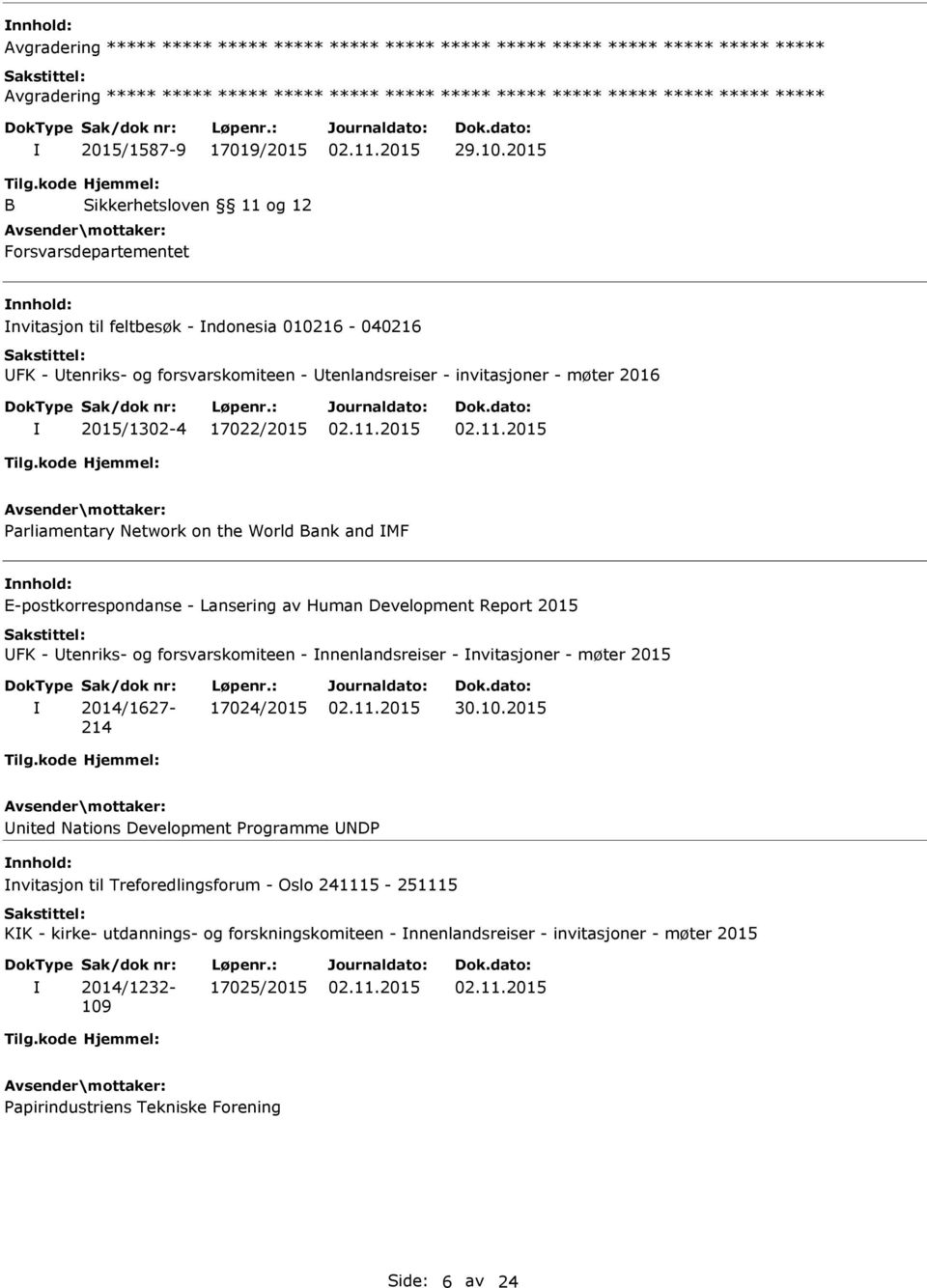 kode B Hjemmel: Sikkerhetsloven 11 og 12 Forsvarsdepartementet nnhold: nvitasjon til feltbesøk - ndonesia 010216-040216 FK - tenriks- og forsvarskomiteen - tenlandsreiser - invitasjoner - møter 2016