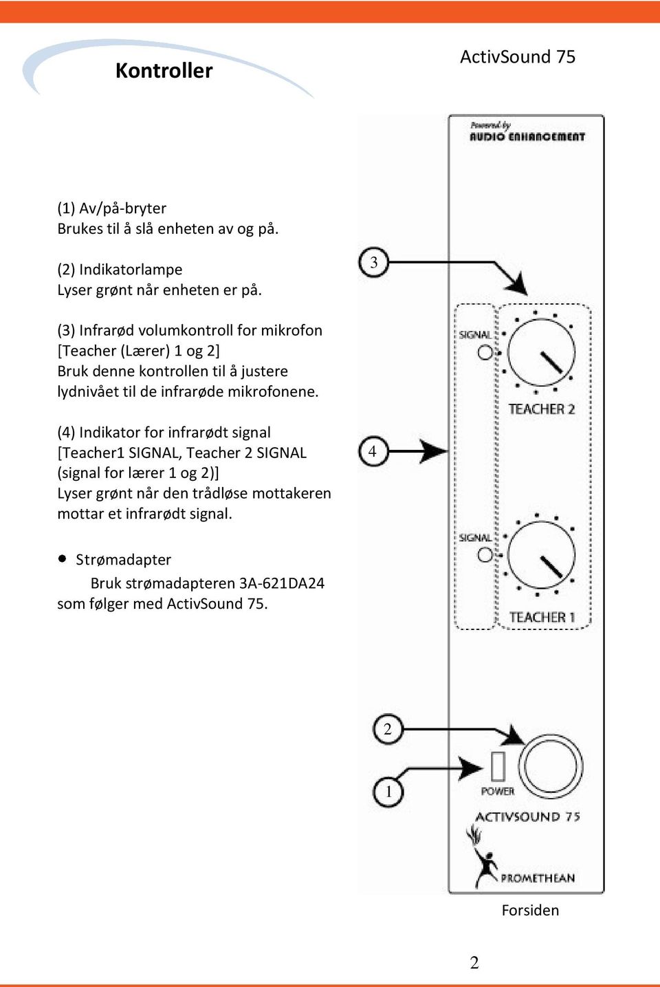 infrarøde mikrofonene.