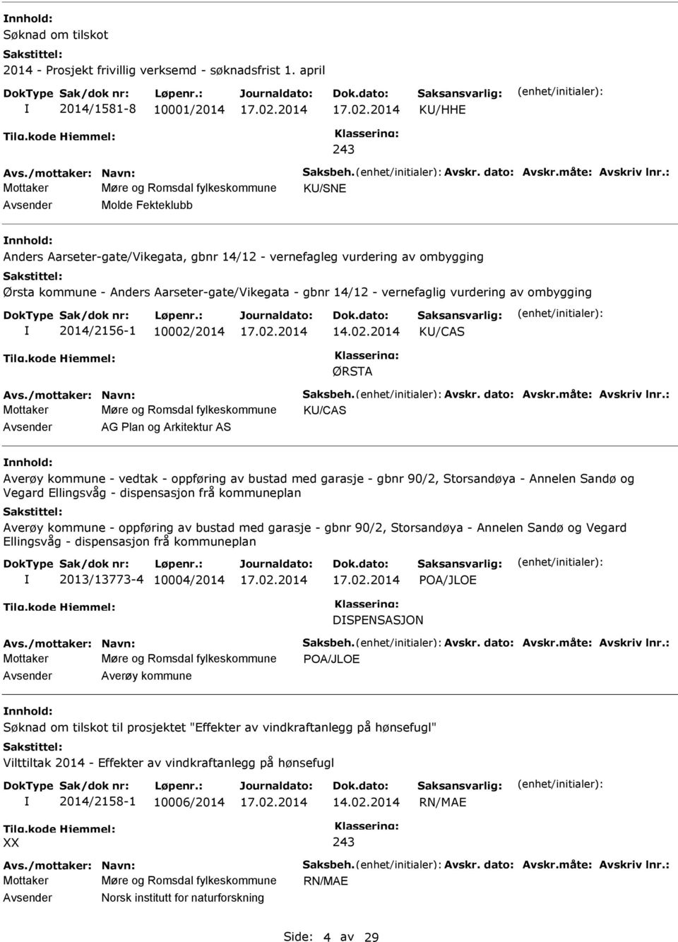 Ørsta kommune - Anders Aarseter-gate/Vikegata - gbnr 14/12 - vernefaglig vurdering av ombygging 2014/2156-1 10002/2014 KU/CAS ØRSTA Mottaker Møre og Romsdal fylkeskommune KU/CAS Avsender AG Plan og